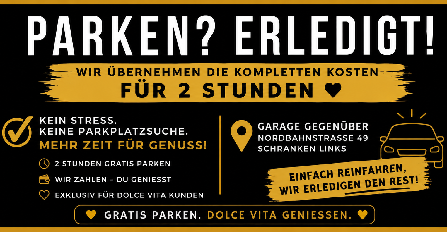 2 Stunden gratis parken